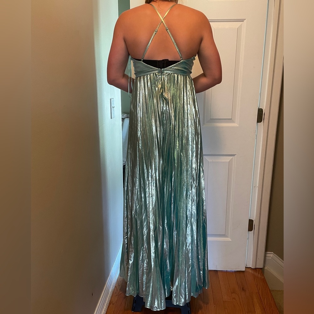 Glamorous Backless Metallic Dress
